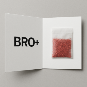 Tarjeta con purpurina BRO+